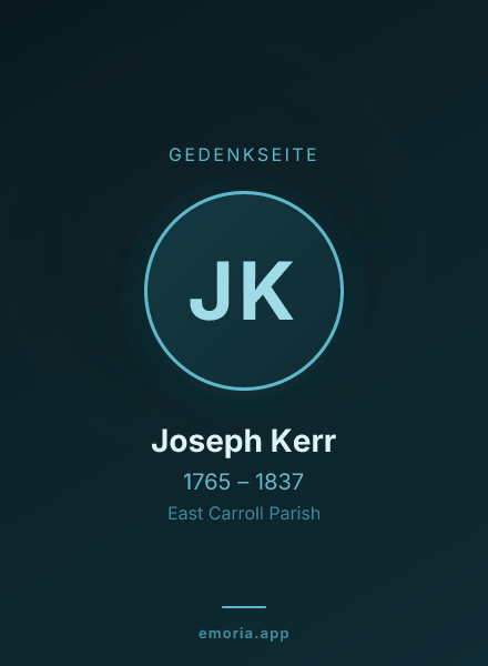 Gedenkportrait von Joseph Kerr