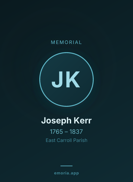 Memorial portrait of Joseph Kerr