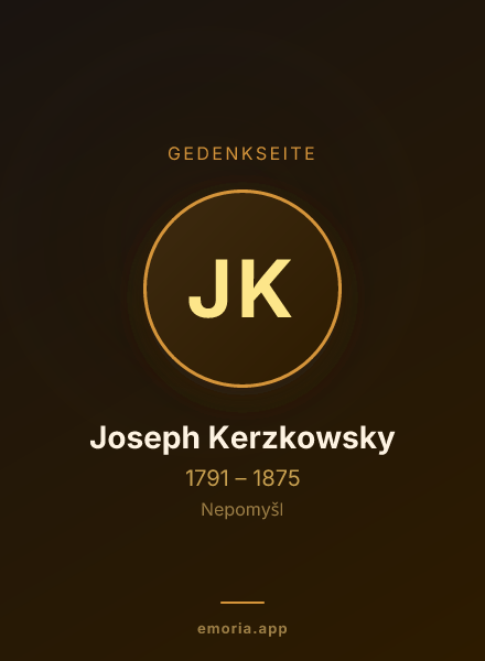 Gedenkportrait von Joseph Kerzkowsky