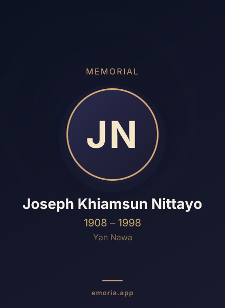 Memorial portrait of Joseph Khiamsun Nittayo