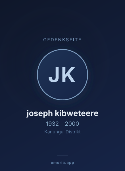 Gedenkportrait von joseph kibweteere