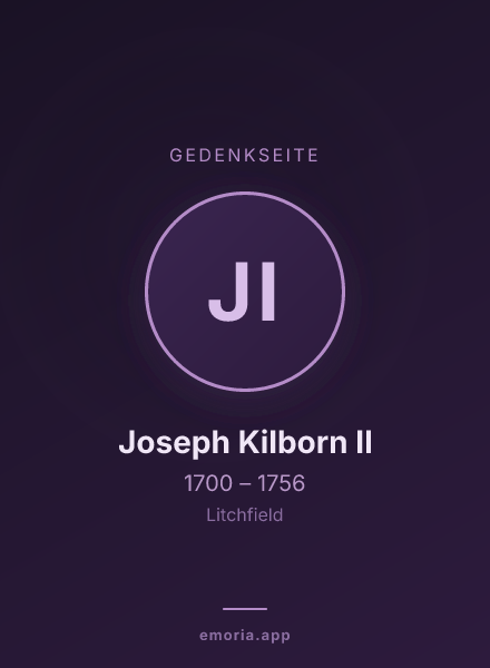 Gedenkportrait von Joseph Kilborn II