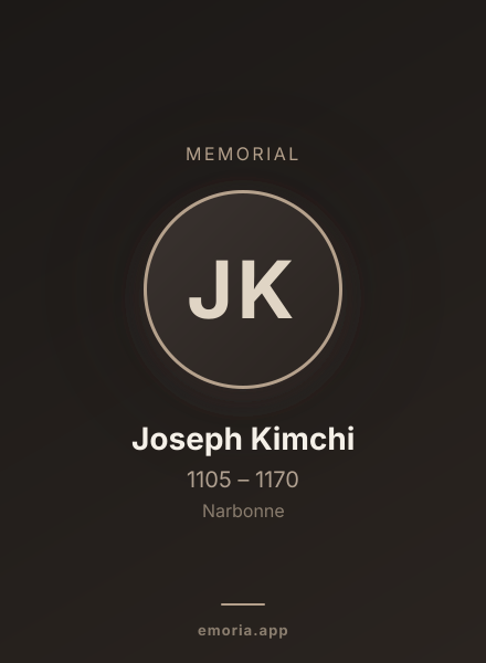 Memorial portrait of Joseph Kimchi