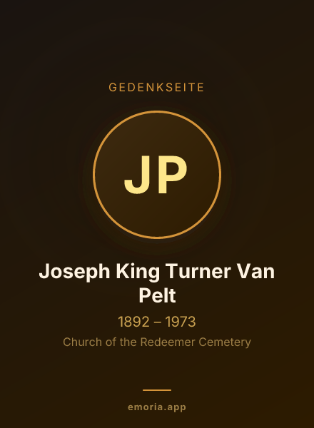 Gedenkportrait von Joseph King Turner Van Pelt