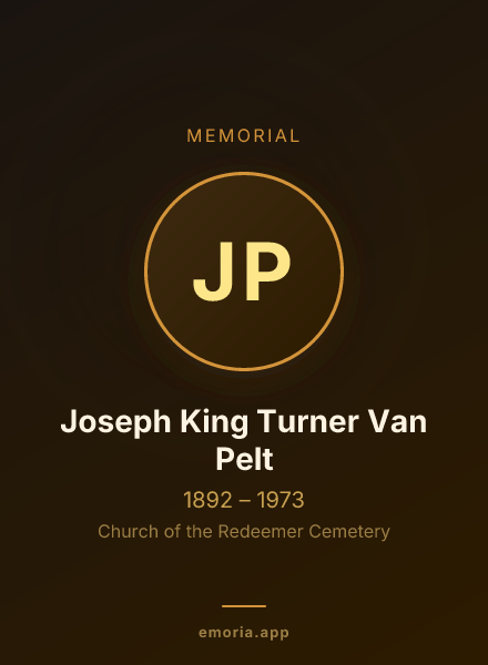 Memorial portrait of Joseph King Turner Van Pelt