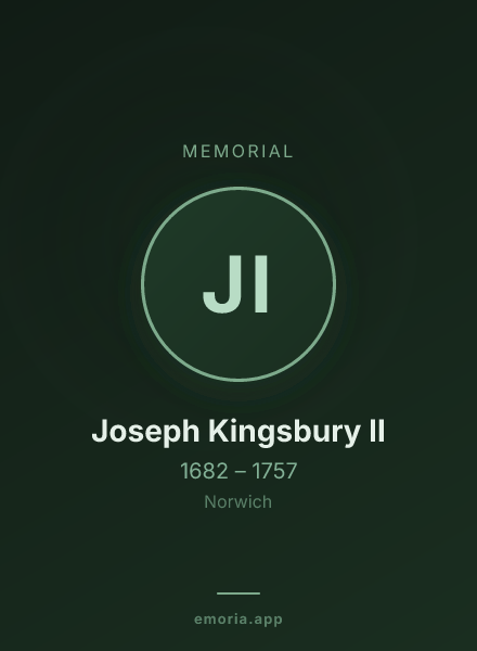 Memorial portrait of Joseph Kingsbury II
