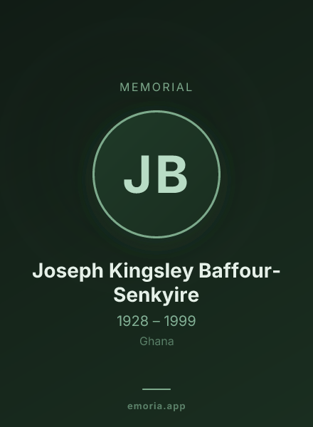 Memorial portrait of Joseph Kingsley Baffour-Senkyire