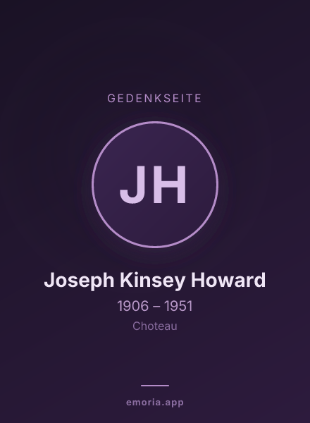 Gedenkportrait von Joseph Kinsey Howard