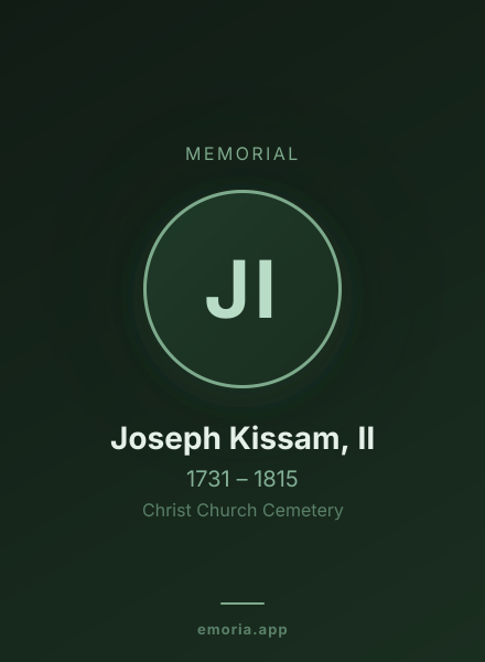 Memorial portrait of Joseph Kissam, II