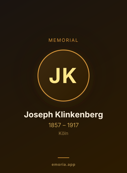 Memorial portrait of Joseph Klinkenberg