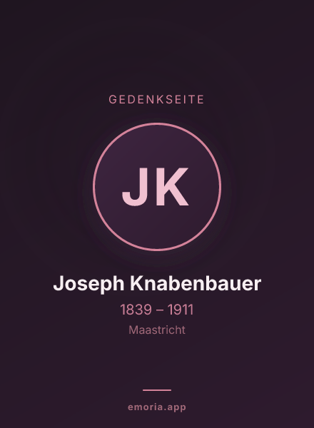 Gedenkportrait von Joseph Knabenbauer