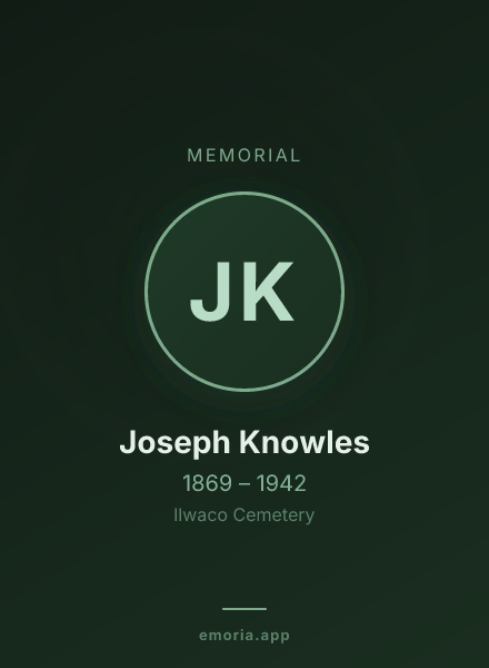 Memorial portrait of Joseph Knowles