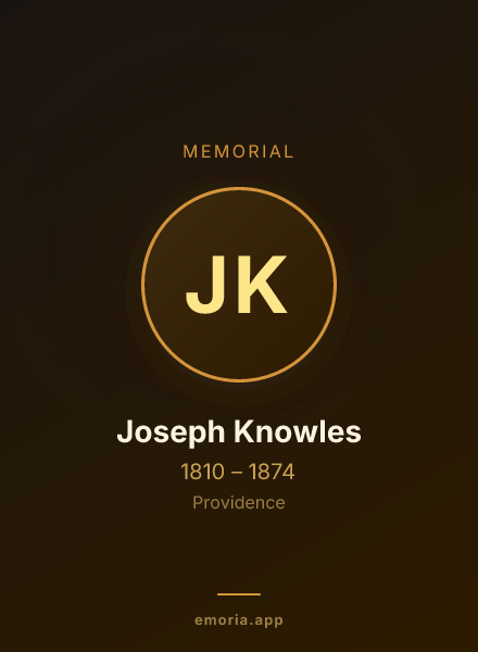 Memorial portrait of Joseph Knowles