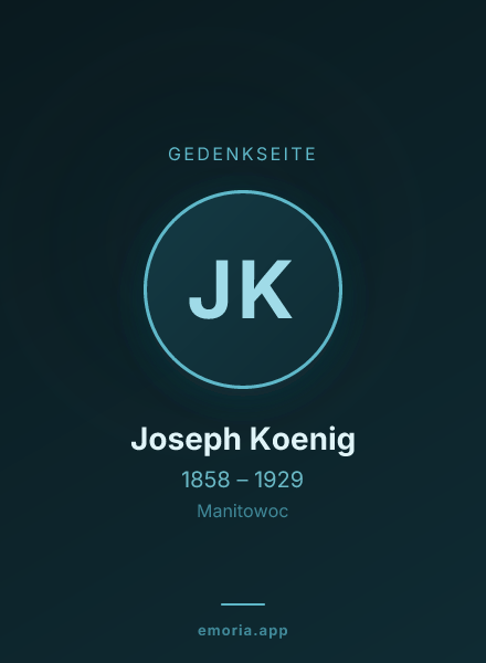 Gedenkportrait von Joseph Koenig