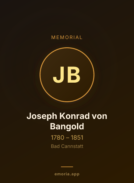 Memorial portrait of Joseph Konrad von Bangold