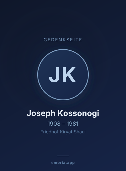 Gedenkportrait von Joseph Kossonogi