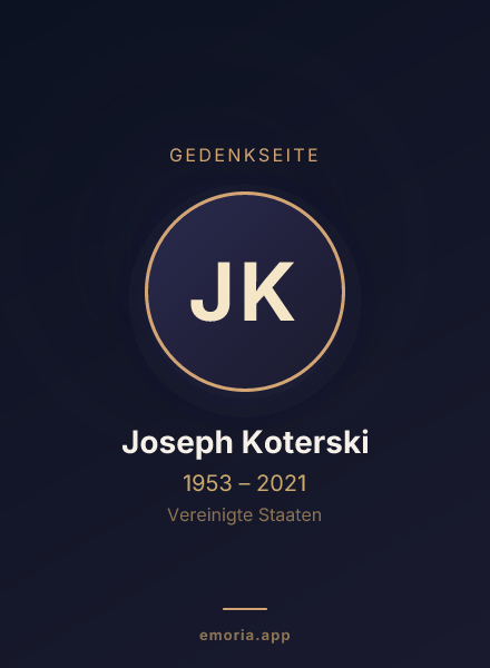 Gedenkportrait von Joseph Koterski