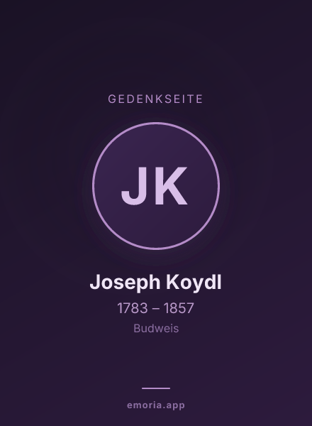 Gedenkportrait von Joseph Koydl