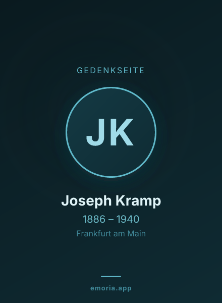 Gedenkportrait von Joseph Kramp