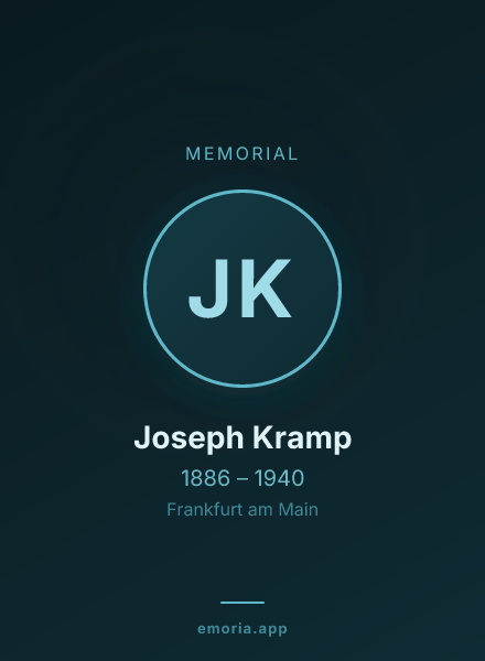 Memorial portrait of Joseph Kramp