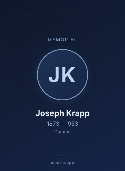 Memorial portrait of Joseph Krapp
