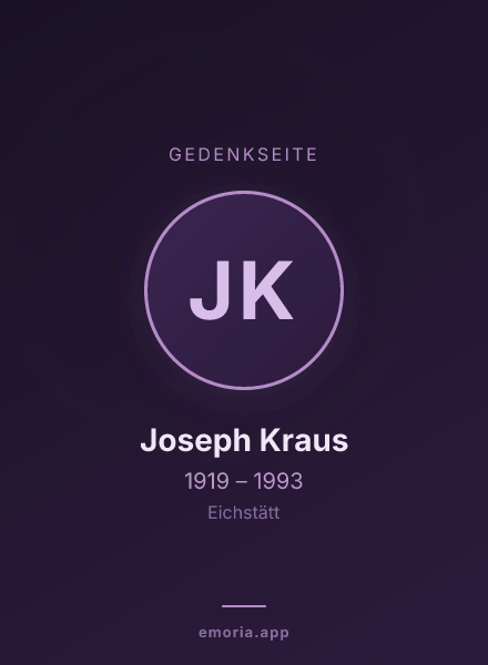 Gedenkportrait von Joseph Kraus