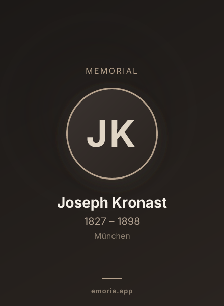 Memorial portrait of Joseph Kronast