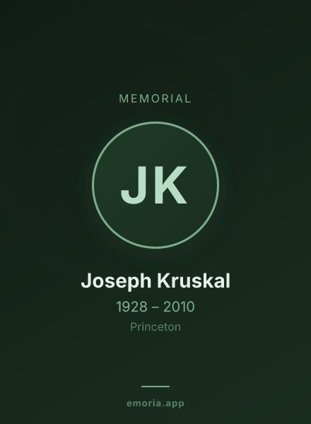 Memorial portrait of Joseph Kruskal