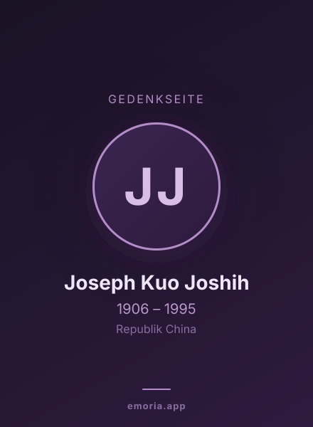 Gedenkportrait von Joseph Kuo Joshih