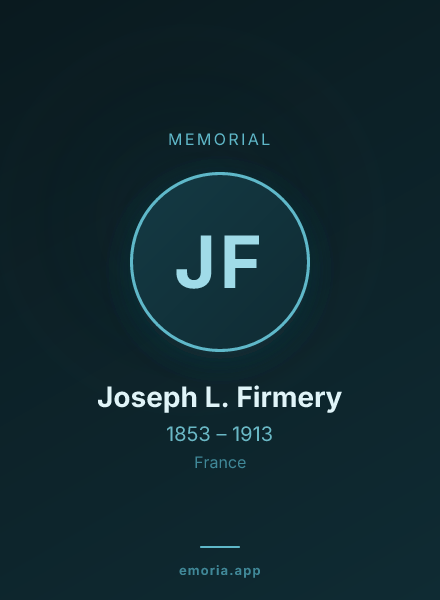 Memorial portrait of Joseph L. Firmery