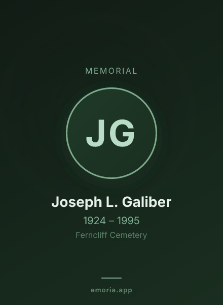 Memorial portrait of Joseph L. Galiber