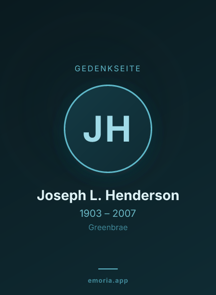 Gedenkportrait von Joseph L. Henderson