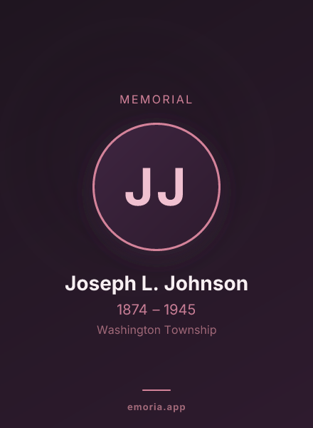Memorial portrait of Joseph L. Johnson