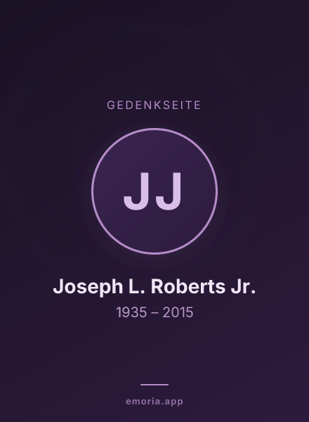 Gedenkportrait von Joseph L. Roberts Jr.