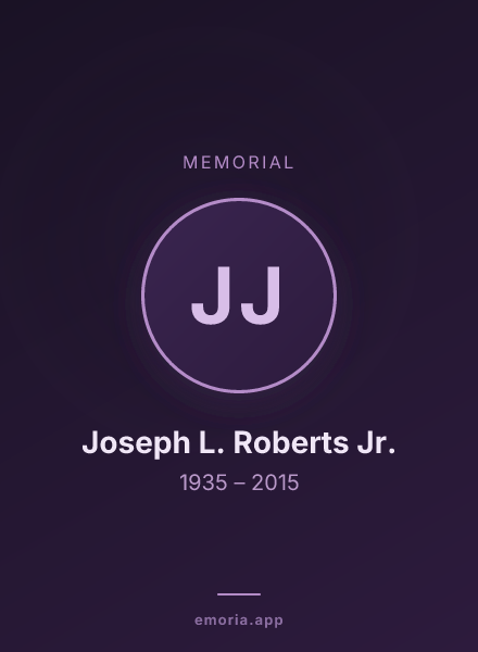 Memorial portrait of Joseph L. Roberts Jr.