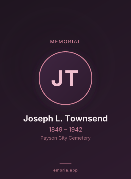 Memorial portrait of Joseph L. Townsend