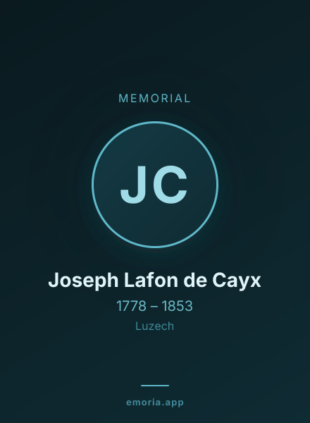 Memorial portrait of Joseph Lafon de Cayx