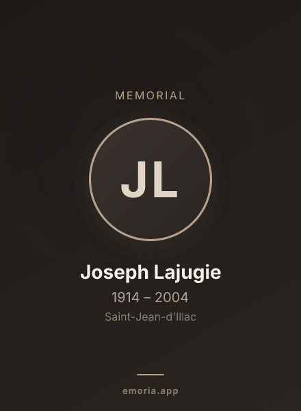 Memorial portrait of Joseph Lajugie
