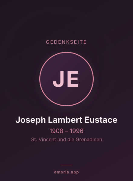 Gedenkportrait von Joseph Lambert Eustace