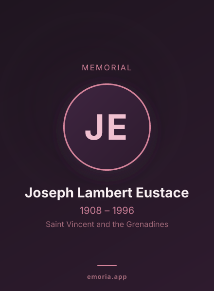 Memorial portrait of Joseph Lambert Eustace