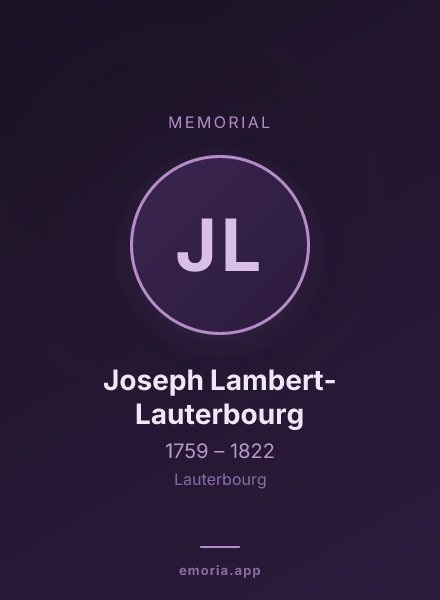 Memorial portrait of Joseph Lambert-Lauterbourg