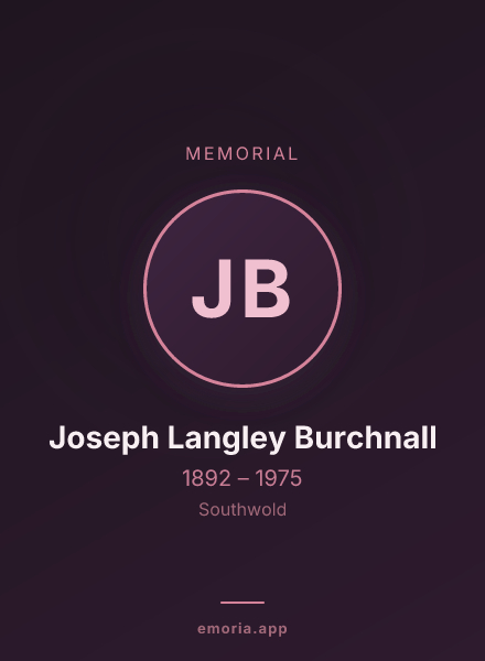 Memorial portrait of Joseph Langley Burchnall
