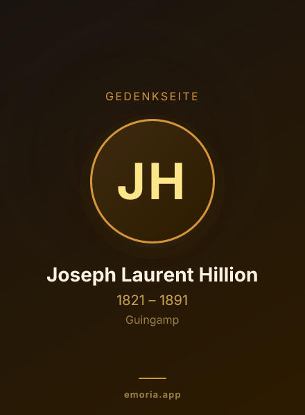 Gedenkportrait von Joseph Laurent Hillion