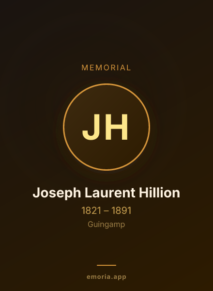 Memorial portrait of Joseph Laurent Hillion