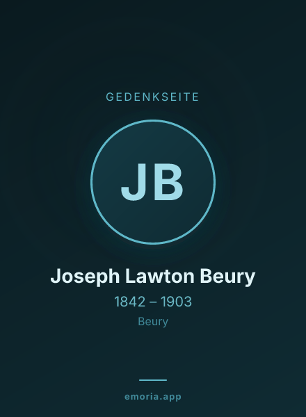 Gedenkportrait von Joseph Lawton Beury