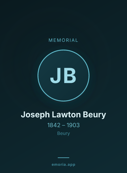 Memorial portrait of Joseph Lawton Beury