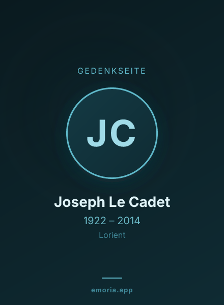 Gedenkportrait von Joseph Le Cadet