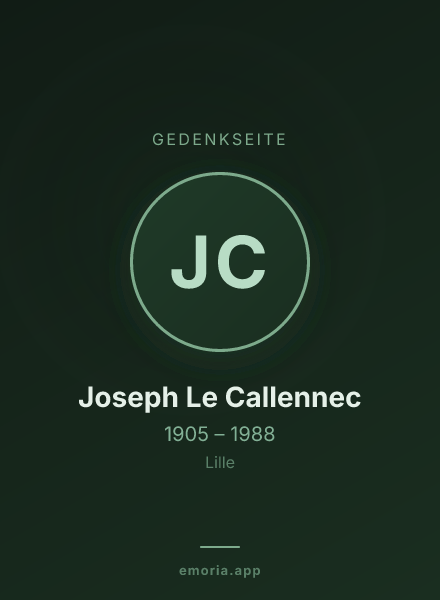 Gedenkportrait von Joseph Le Callennec