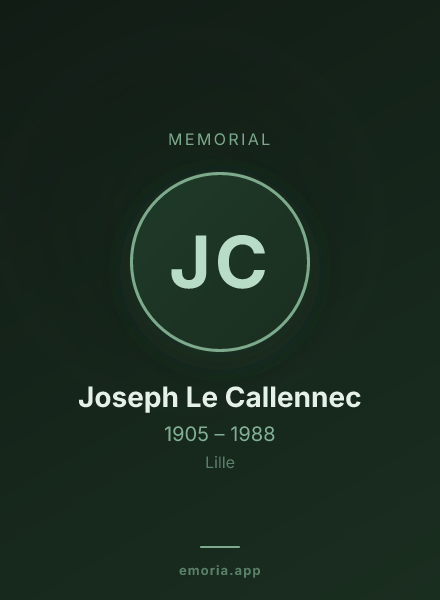 Memorial portrait of Joseph Le Callennec