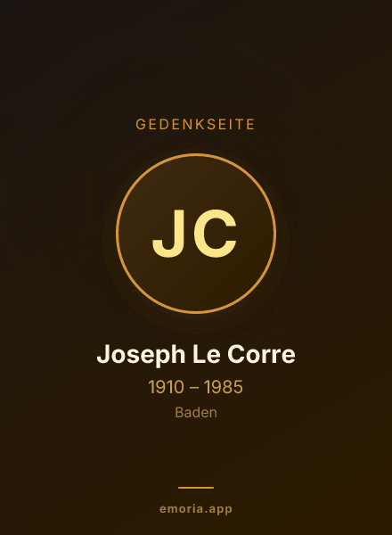Gedenkportrait von Joseph Le Corre